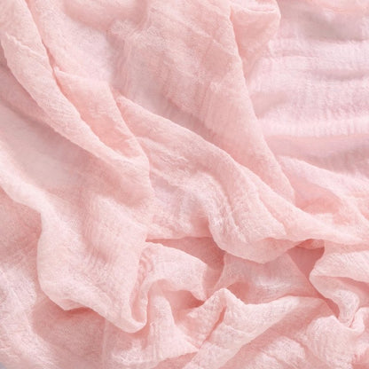 Socomi Pink Gauze Summer Cheesecloth Table Runner Blush 120 Inch Rustic Boho Cheese Cloth Runner for Wedding Party Baby Bridal Shower Centerpiece Decor Holiday Home Decorations