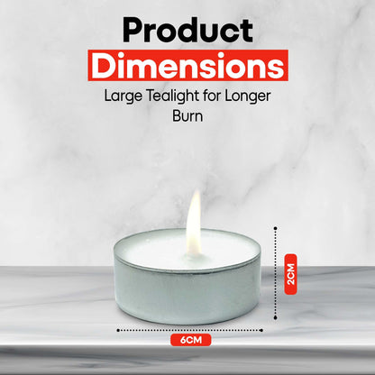 Price's - Maxi Tealights - Pack of 12 - Unscented - 10 Hour Burn Time - Quality White Wax