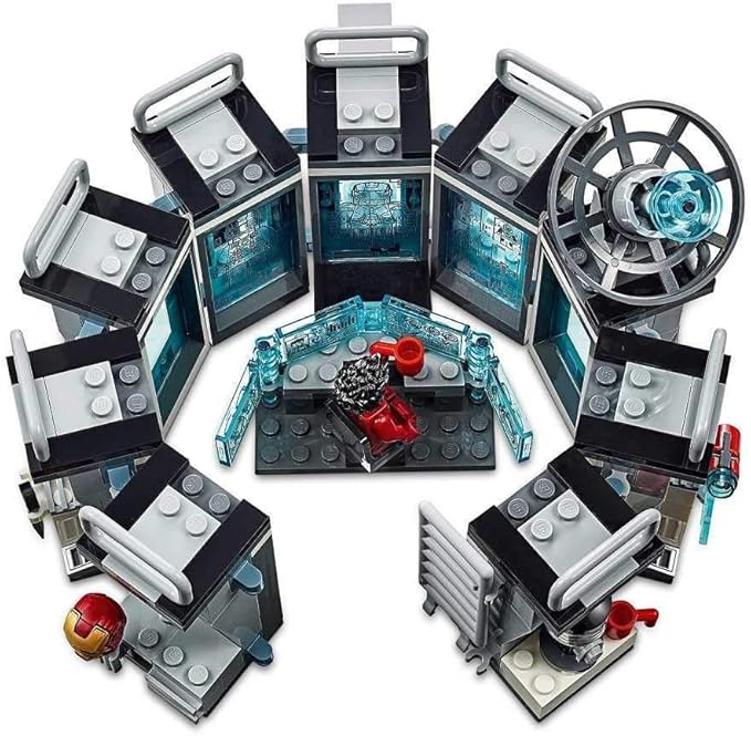 LEGO Marvel Avengers Iron Man Hall of Armor 76125 Building Kit - Marvel Tony Stark Iron Man Suit Action Figures (524 Pieces)