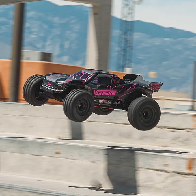 ARRMA RC Truck 1/10 VORTEKS 223S DSC 2WD RTR Brushless Stadium Truck Pink (Lipo Battery and Charger Not Included) ARA3505T3