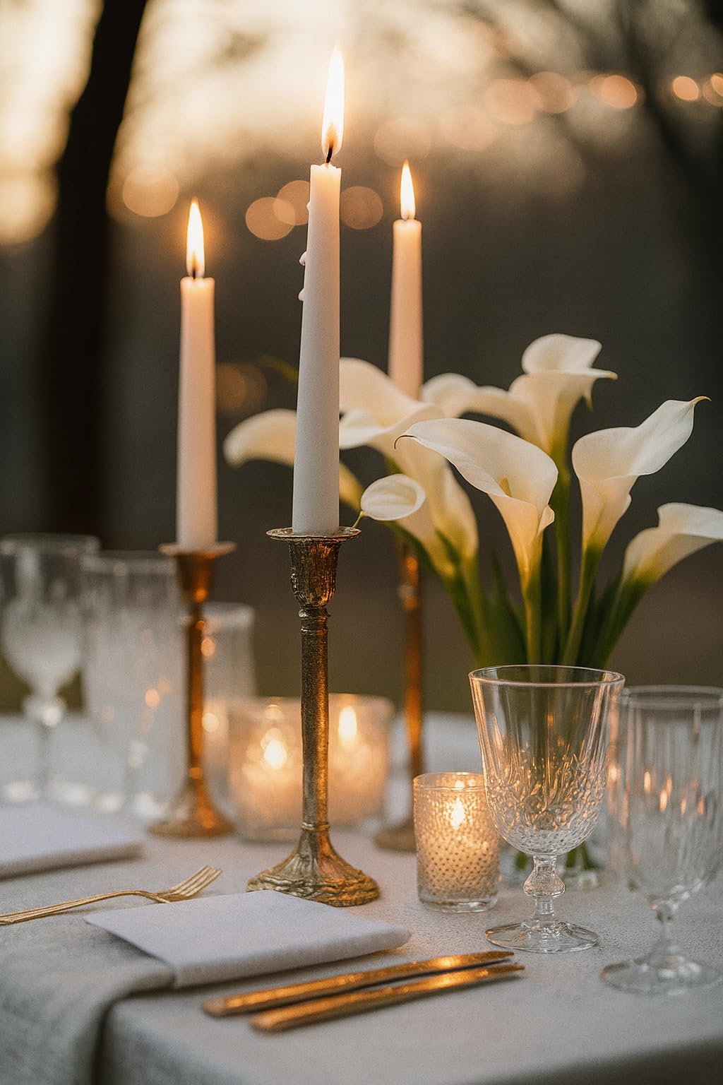 Taper Candles 10 Inch 20 Pack Ivory – CW Studio Unscented Dripless Smokeless Candlesticks, 7-8 Hour Clean Burn – Elegant Dinner Table Centerpiece for Wedding, Holiday Decor & Romantic Dinners