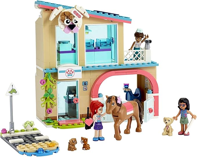 LEGO Friends Heartlake City Vet Clinic 41446 Building Kit Animal Rescue Toy Makes a Great-Value Christmas Holiday or Birthday Gift for Kids Who Love Vet Clinic Pretend Play New 2021 (258 Pieces)