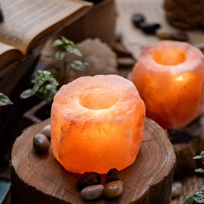 Candlestick Holders Table Center Decoration Fashion Candle Holder Rose Mineral Salt Wax Candlestick Ornament Gift Candle Holders