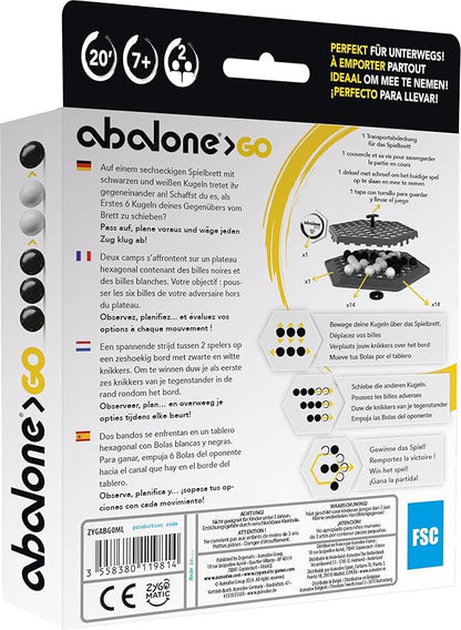 Zygomatic Abalone Go Family Game Board Game 2 Players Ages 7+ 20 Minutes German
