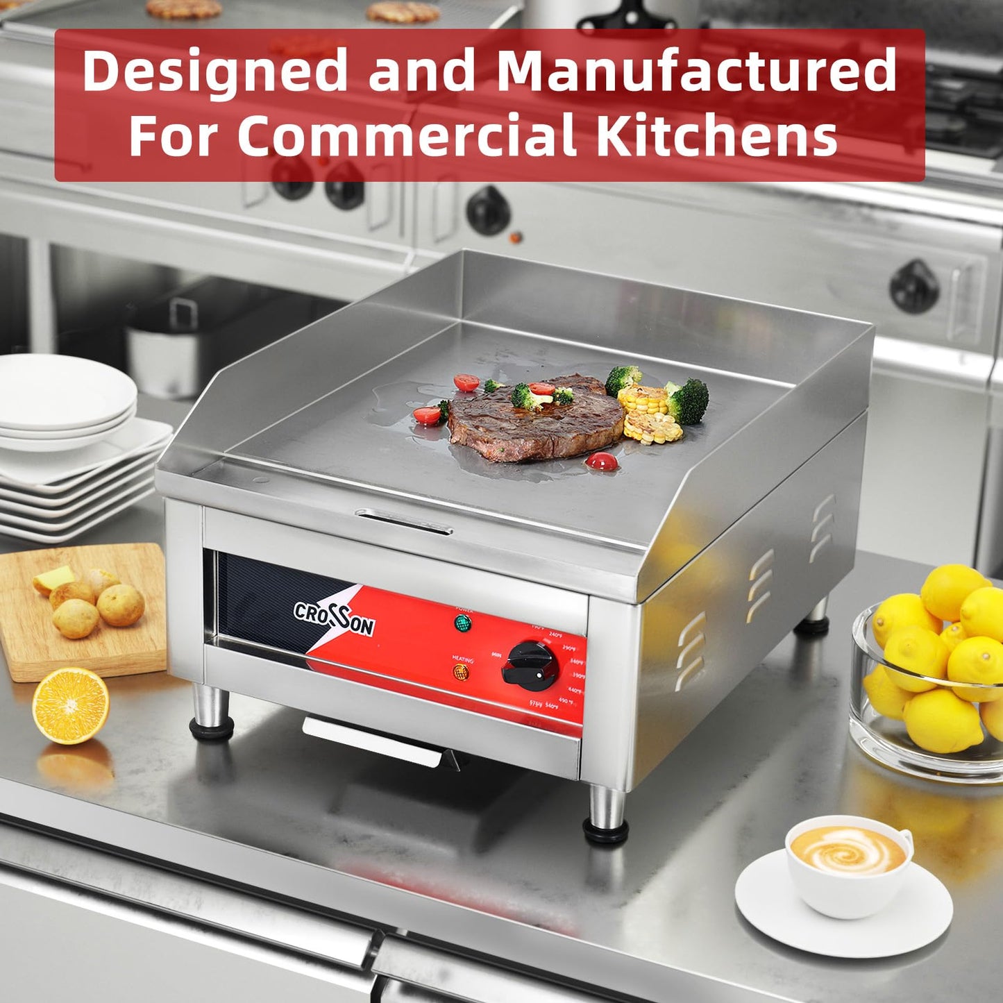 Commercial Countertop Electric Deep Fryer and Griddle