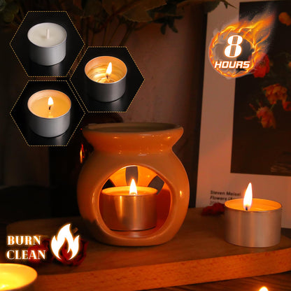Soy Tealight Candles 170 Pack,6 hours/8hours Long Burning
