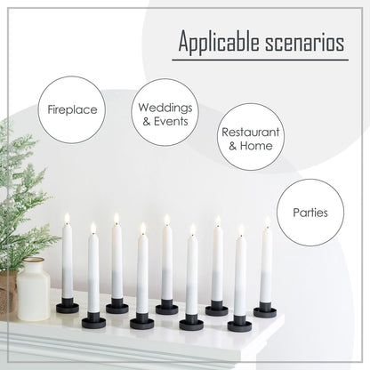 Smtyle Black Candlestick Holders Iron Candle Holders for Taper Candles Set of 9 Complete Collection of Elegance and Minimalist Metal Candle Stands Gothic Decor