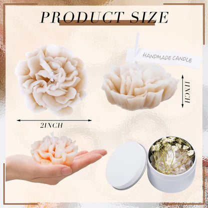 Threlaco 12 Pcs Flower Candles Scented Bridesmaid Gift Set Soy Wax Aromatherapy Candles Bulk for Wedding Bridal Shower Home Guests Women Valentines Mothers Day Anniversaries Favor(Mixed Color)