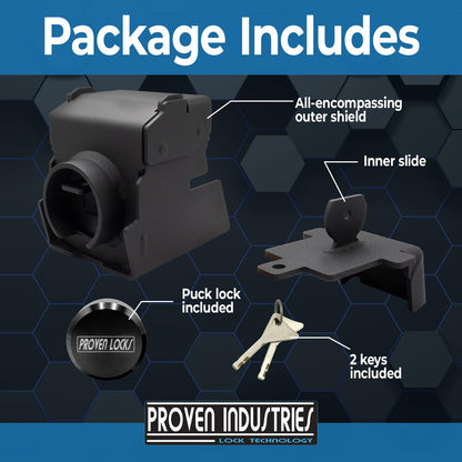 Proven Industries Model 2516 Heavy-Duty Trailer Coupler Lock for 2 5/16 Couplers – RV & Trailer Anti-Theft Lock, Made in USA