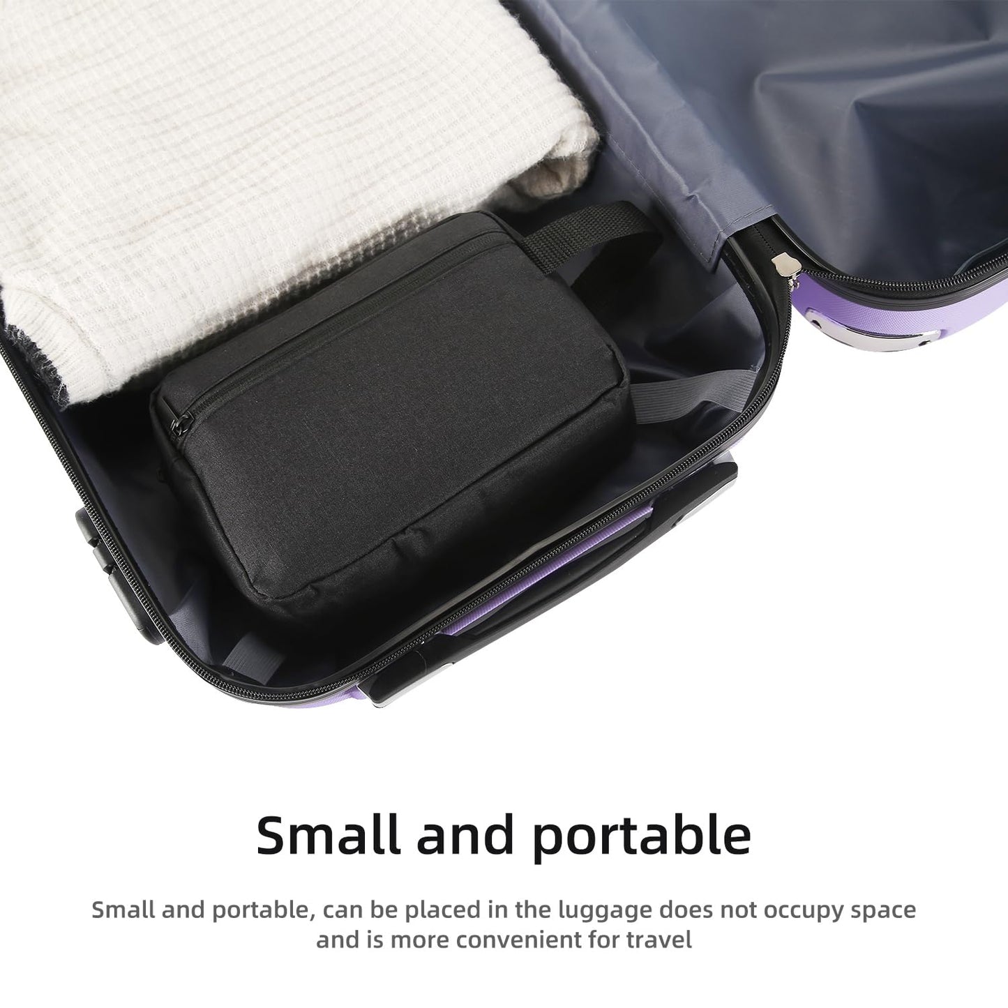 Icramsy Travel Toiletry bag Toiletry bag for women men Hanging Cosmetic bag Travel accessories for Women Men (Black)
