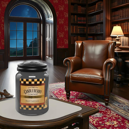 Candleberry Candles | Black Cashmere Candle | Best Candles on The Market | Hand Poured in The USA | Highly Scented & Long Lasting | Large Jar