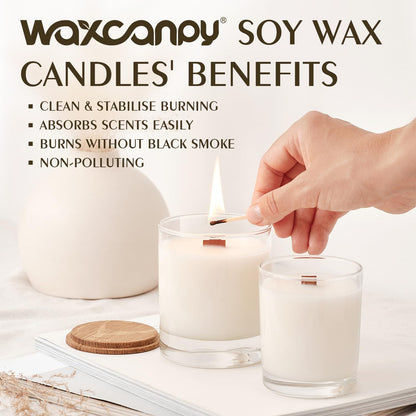 Soy Wax, Waxcanpy Natural Soy Wax for Candle Making, Organic Candle Wax from Farm, No Additives, Harmless and Pure (10lb)