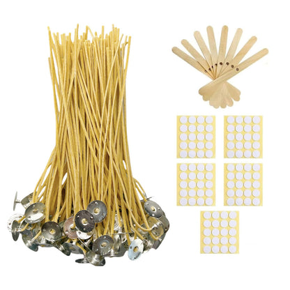 Hemp Wicks 100 pcs 8 inch Organic Beeswax Candle Wicks for Candle Making