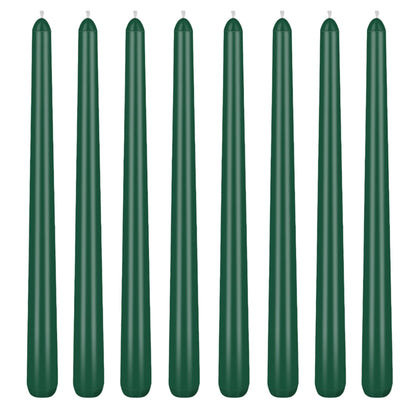 8 Pack 10 Inch Green Smooth Taper Candle Set, 7/8 Inch Unscented Driples Candlesticks for Home Decoration, 6-7 Hours Burn