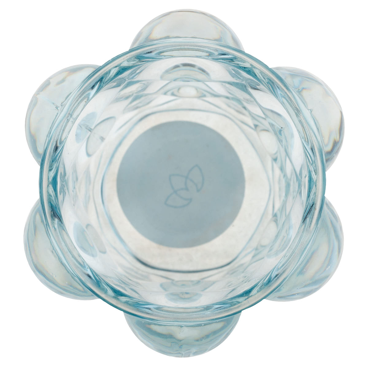 Karma, Lucia Hobnail Votive, Tea Lights Candle Holder, Glass Votive Candle Holders for Table Decorations, Baby Shower, Birthday Party, Weddings and Home Decor, Blue (Pack of 3)