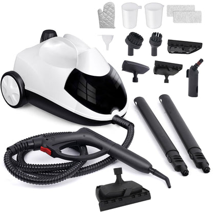 Steam Cleaner 1.5L Steamer for Cleaning Fast Heating 6-in-1 Multi-Surface with 8 Accessories UL499 Certified