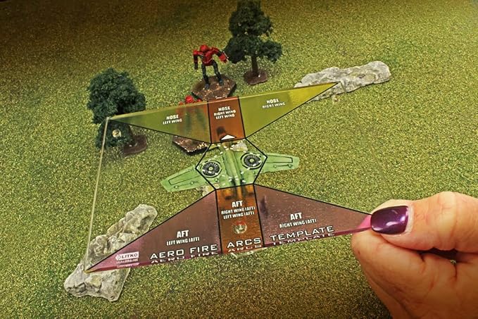 LITKO Fire Template Compatible with BattleTech (Aerospace Fire Arc Template)
