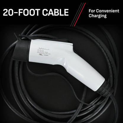 Schumacher Electric Level 1 Portable EV Charger, 12 Amp, 120 Volt, NEMA 5-15P Plug, Indoor/Outdoor Charging, J1772 Connector, 20 Foot Charging Cable, SEV1670