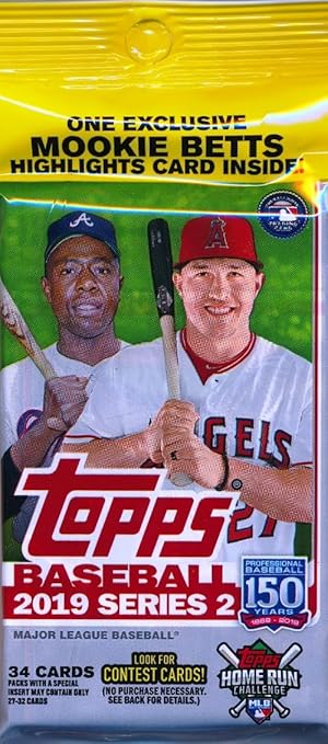 2019 Topps Series 2 Baseball HUGE Factory Sealed JUMBO FAT PACK with 34 Cards! Look for Rookies of Vladimir Guerrero Jr Pete Alonso Fernando Tatis Jr &amp Many More!