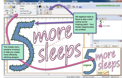 Embrilliance StitchArtist Level 1, Digitizing Embroidery Software for Mac & PC
