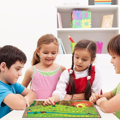 Zhanmai 4 Pcs Folding Blank Game Board 20 x 20 DIY Create Make Your Own Game Board Blank Quad Fold Dry Erase Battle for Family School Classroom DIY Activities