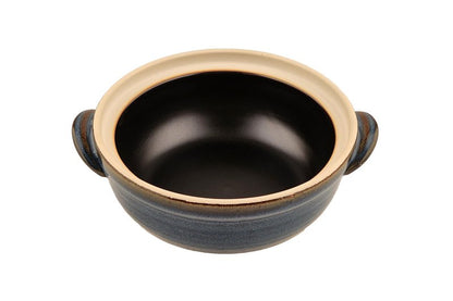 Lake Tian Ceramic/Clay Cooking Pot, Japanese Donabe, Chinese Ceramic/Casserole/Earthen Pot Cookware Stew Pot Stockpot with Lid Small Steam, Flower Pattern, 3.4QT