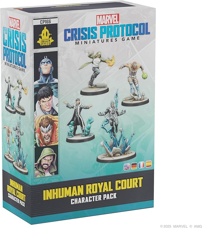Marvel: Crisis Protocol Inhuman Royal Court Character Pack -Adds Maximus Karnak Gorgon and King Black Bolt Tabletop Superhero Game Ages 14+ 2 Players 90 Min Playtime Made by Atomic Mass Games