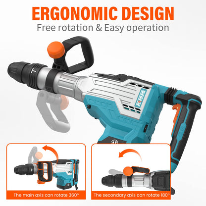 Berserker 25-Pound SDS-Max Demolition Jack Hammer with SDS Max Ground Rod Driver for 5/8 Inch & 3/4 Inch Ground Rods