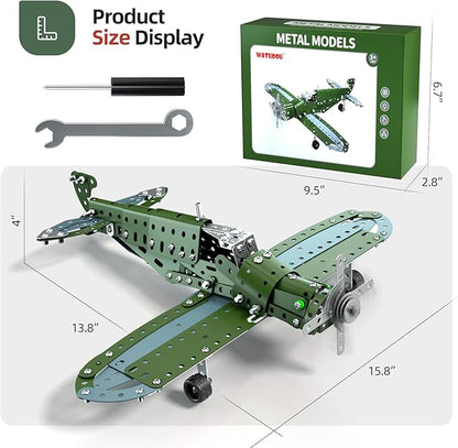 Model Airplane STEM Building Projects Toys - DIY Building STEM Projects Toys for Kids Boys Girls Ages 8-12-16 Assembly Science Kit Model Plane Birthday Gift Toys for Kids Boys 8 9 10 11 12 Years Old