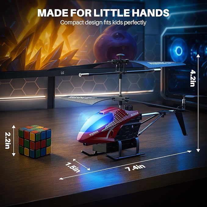 SYMA RC Helicopter Remote Control Helicopter with 40 Mins Flight Time(2 Batteries) Auto Obstacle Avoidance 7 LED Lights and Altitude Hold Gifts Toys for Kids 8-12