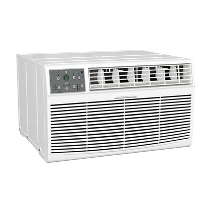 Durastar DRTHC122XNA1SLV 12,000 BTU 208 / 230V Through the Wall Air Conditioner with 10600 BTU Supplemental Heating and Wall Sleeve - White