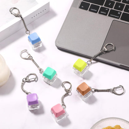Seeloowy 36 Pcs Keyboard Fidget Clicker Keyboard Keychain Decompression Relief Toys Button Stress Relief Gifts for Adults Pass the Time (Vivid Color)
