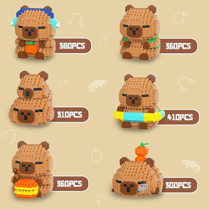 HIGH GODO Capybara Easter Party Favors Building Set 2120PCS Cute Capybara for Goodie Bag Stuffers Party Favors Birthday Easter Gifts for Adult Teens 14+ (Not Compatible with Major Brand)