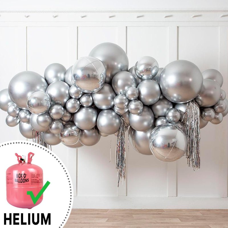 PartyWoo Metallic Silver Balloons 4pcs 36 Inch Large Big Jumbo Giant Silver Chrome Balloons for Graduation Wedding Baby Shower Bachelorette Anniversary Birthday Party Decorations Silver-G102