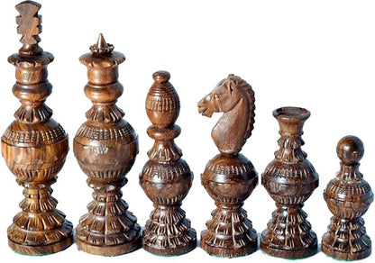 Chess Set Globe Design King 5 32 Wooden Weighted Handmade Chess Pieces By