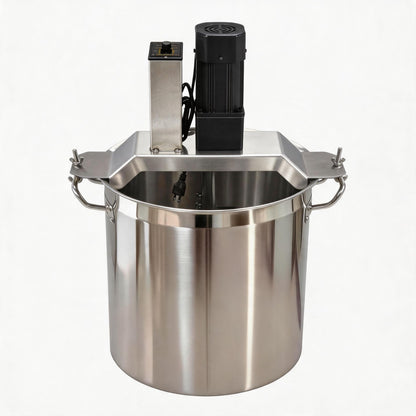 40L/10.5 Gal Automatic Food Mixer 110V 180W Stainless Steel Electric Mixer For Cooking Agitator Chocolate Paste Heat Mixing Machine Food Mixer Pot Seasoning Bottom Soup Sauce Stirrer