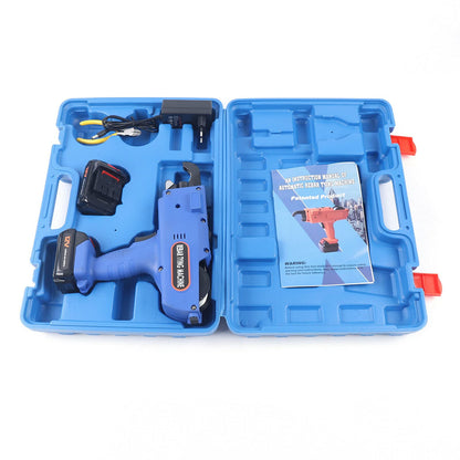 Futchoy 8mm-34mm Tier Tying Machine Automatic Rebar Tier Tying Machine Electric Reinforcing Rebar Tier Gun (Blue)