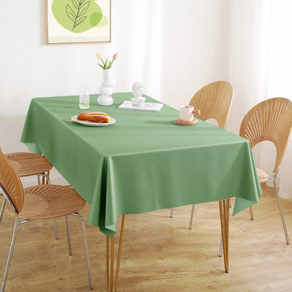 FAGNBED 4 Pack Sage Green Disposable Tablecloth, 54×108 Inches Waterproof Plastic Rectangle Table Cover, Leakproof & Sturdy Table Cloth for St Patricks Day, Picnic, Party Decoration