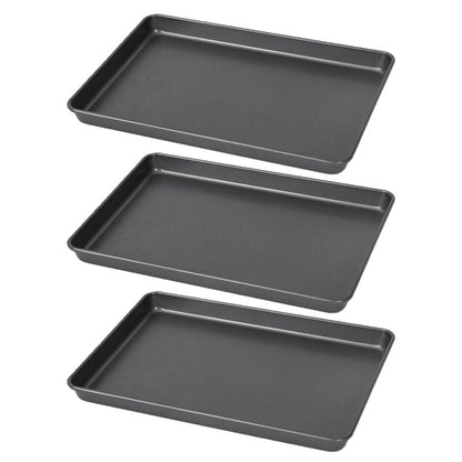 LISI Nonstick Stackable Baking Pans Set, Cookware Sets Baking Tray (13" x 9" (3 Pack Quarter Sheet))