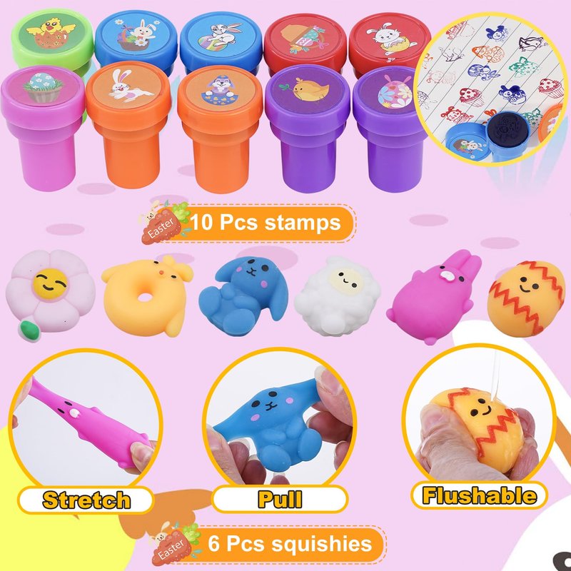 YiYLunneo 200PCS Prefilled Easter Eggs with Toys Inside for Kids, Easter Basket Stuffers Fillers with Fidget Toys 50 Pack for Easter Eggs Hunt Easter Party Favors, Easter Classroom Prize Gifts