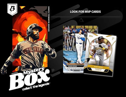 Three Graded Baseball Cards Collect The Legends® Edition│Gem-Mint 10 Guaranteed│Gift for Baseball Fans│by TradingCard360®