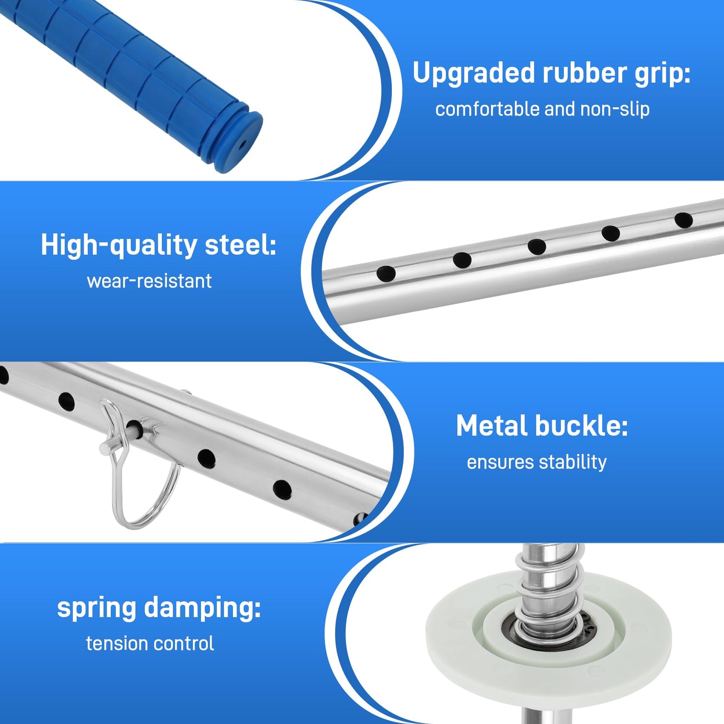 10-Pack Heavy Duty Stretch Film Dispenser Pole Holder - 48 Inch Extra Long Handle for Pallet Wrapping - Fits 12" to 24" Rolls with 2" to 3" Core - Industrial Grade Stretch Wrap