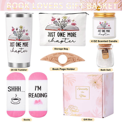 Aeenr Book Lovers Gifts for Women-6 PCS Christmas Bookish Gifts for Readers Book Club Bookworm Teacher Bookaholic Librarian Reading Birthday Valentines Mothers Day