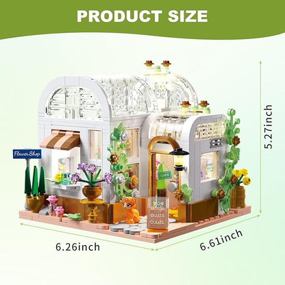 Flower House Building Set Creative Building Playset with LED Light Christmas Birthday Toys for Girls 6+ Compatible with Lego (561 PCS)