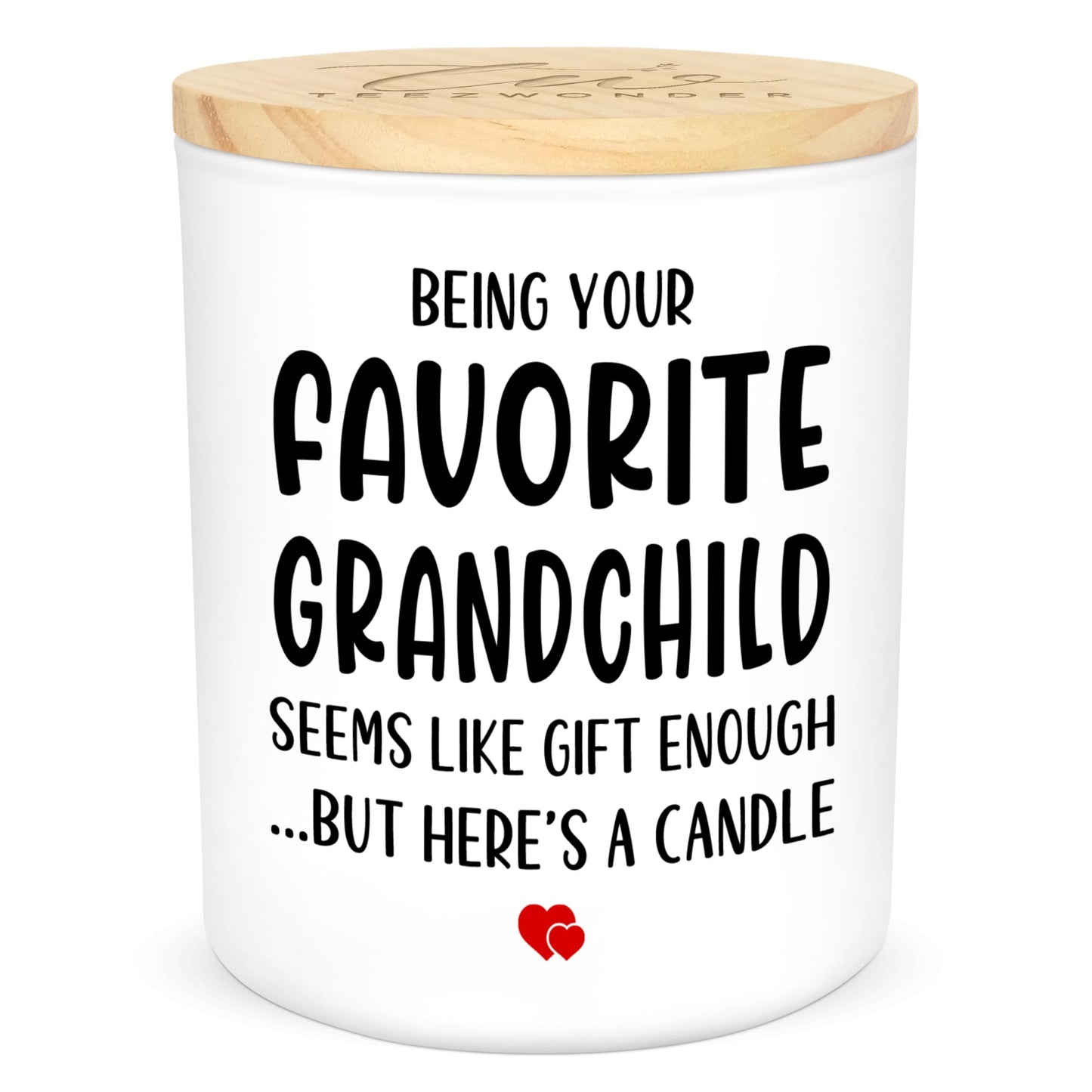 TEEZWONDER Grandma Mothers Day Gift from Granddaughter Grandson Grandkids – Scented Candle Vanilla Lavender 10oz – Mothers Day Fathers Day Birthday Gifts for Grandma Papa Grammy Mimi Nana Grandpa