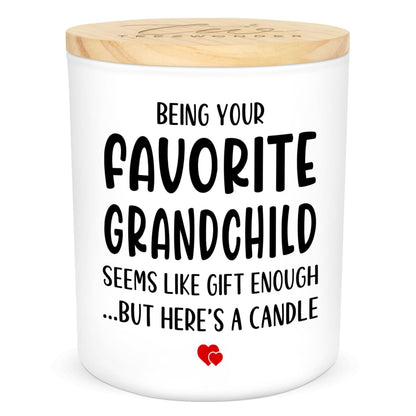 TEEZWONDER Grandma Mothers Day Gift from Granddaughter Grandson Grandkids – Scented Candle Vanilla Lavender 10oz – Mothers Day Fathers Day Birthday Gifts for Grandma Papa Grammy Mimi Nana Grandpa