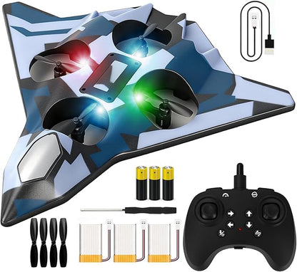 Foam Remote Control Airplanes for Kids &amp Adults | RC Fighter Jet with Light 360° Flip Fighter Jet Toys Stunt Roll Airplane Toy Great for Beginners Christmas &amp Birthday Gift for Kids Boys Ag