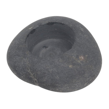 Domary Pebble Candle Holder, Handmade Decorative Stone Tealight Holder with Deep Placement Plate for Wedding Birthday Festival Home Decor