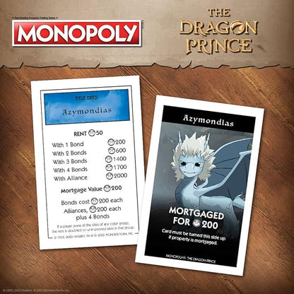 Monopoly: The Dragon Prince | Buy Sell Trade Characters Such as Ezran Rayla and Callum from The Netflix Series | Classic Monopoly Game | Officially-Licensed The Dragon Prince Merchandise