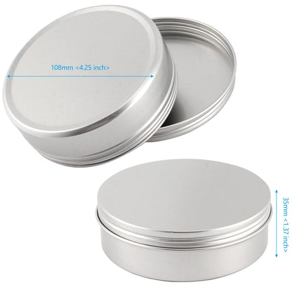 SEHOI 30 Pack 10 OZ Aluminum Tins Cans, Large Round Metal Tins Jars with Screw Lid, Metal Tin Food Candle Containers for Cosmetic, Spices, Candies